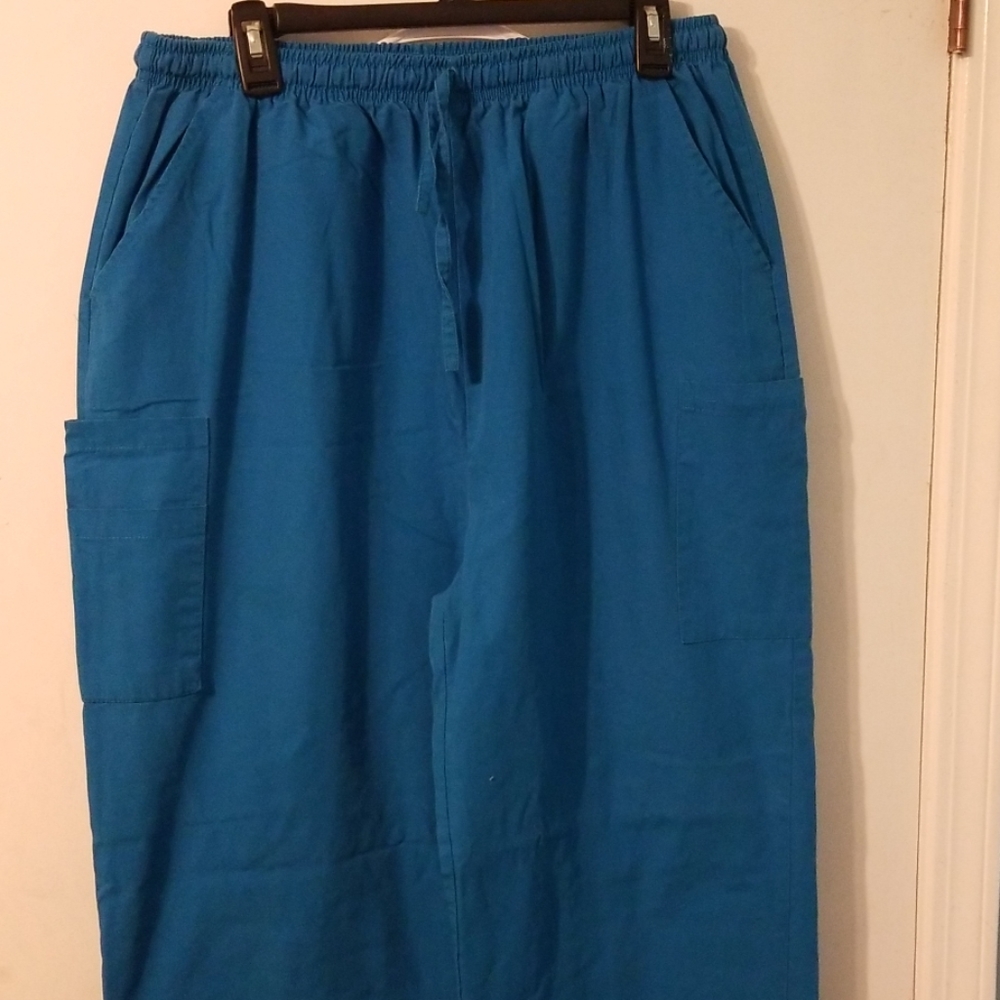 Blue scrub pants